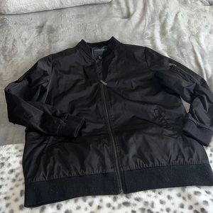 Black bomber jacket